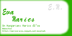 eva marics business card